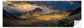 Sticker mural Tongariro South Crater with Mount Ngauruhoe