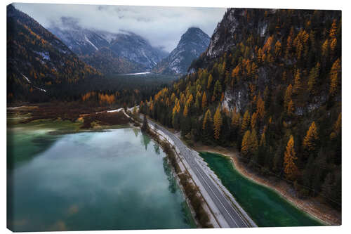 Leinwandbild Dürrensee von oben