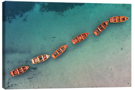 Tableau sur toile Boats of Braies