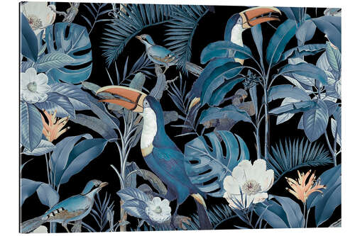 Gallery print Tropical Midnight Jungle Toucans