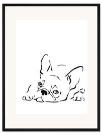 Gerahmter Kunstdruck Französische Bulldogge
