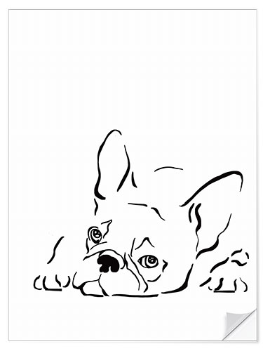 Wandsticker Französische Bulldogge