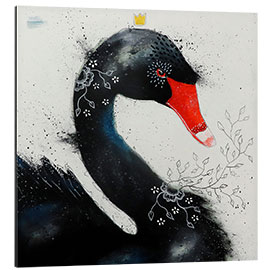 Aluminiumtavla Enchanting black swan