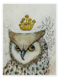 Wall print  Owl in the whispering woods - Micki Wilde
