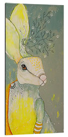 Tableau en aluminium Poetic rabbit