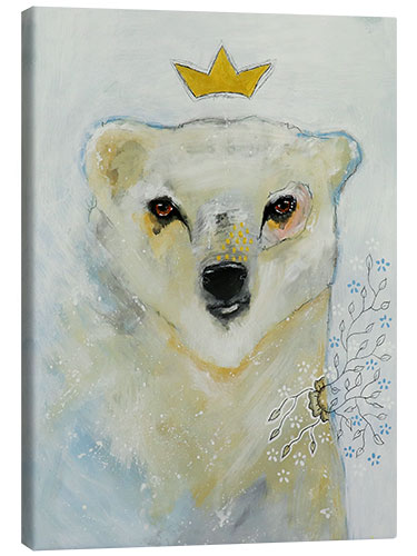 Tableau sur toile Polar bear follows its inner compass