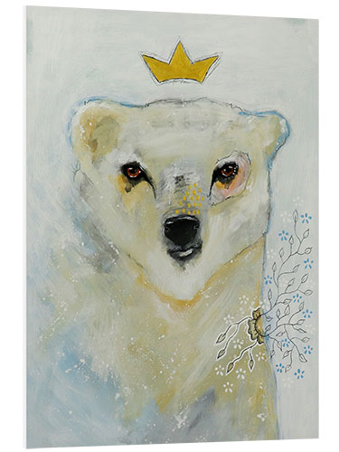 Foam board print Polar bear follows its inner compass