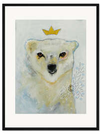 Gerahmter Kunstdruck Eisbär folgt seinem inneren Kompass