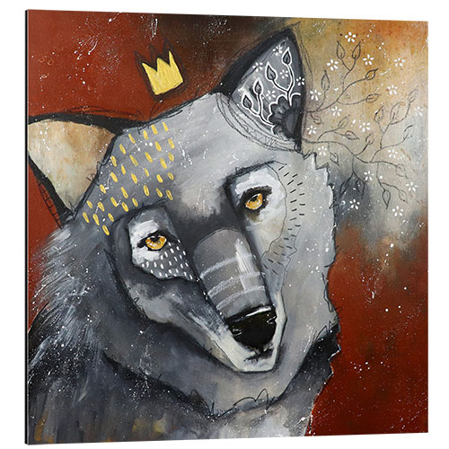 Aluminium print Kind wolf