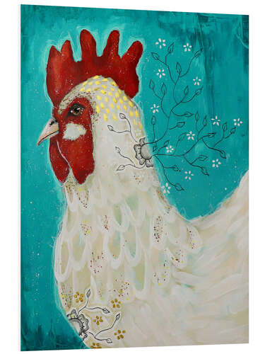 Foam board print Beautiful rooster