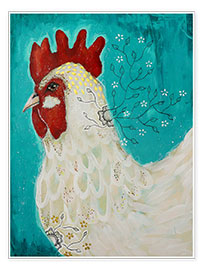 Wall print  Beautiful rooster - Micki Wilde