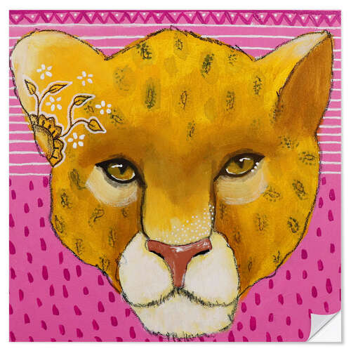 Sisustustarra Leopard on pink