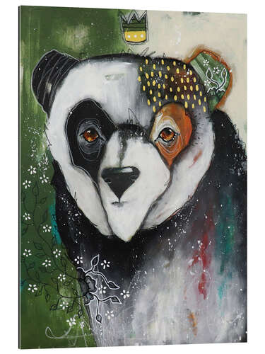 Tableau en plexi-alu Panda in the fog