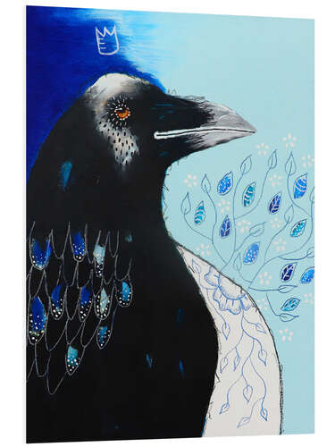 Foam board print Raven in the garden