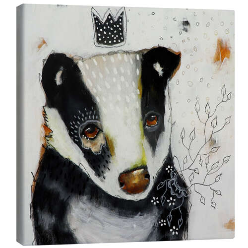 Canvas print Badger from the forest
