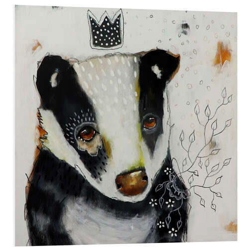 Foam board print Badger from the forest