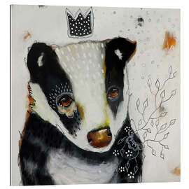 Quadro em plexi-alumínio Badger from the forest