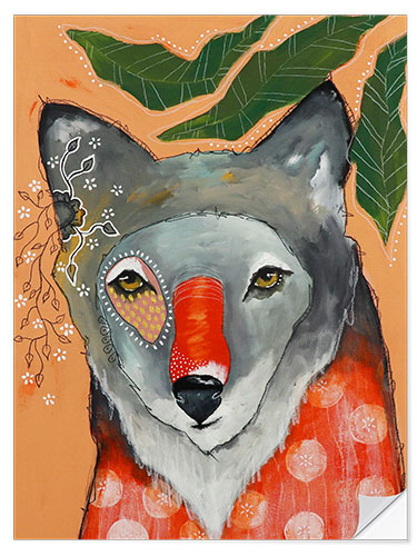 Sticker mural The natural beauty of a wolf