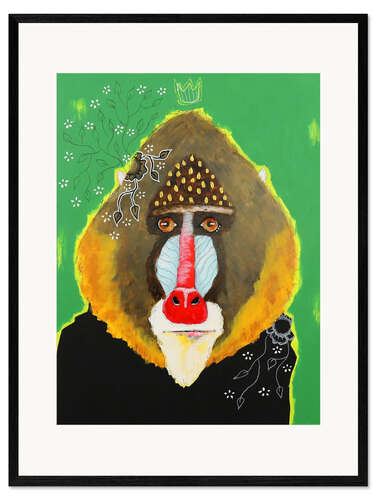 Kunsttryk i ramme Visionary mandrill