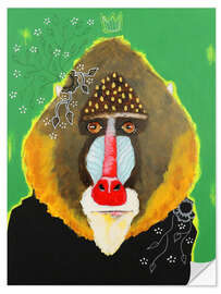 Selvklebende plakat Visionary mandrill