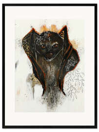 Framed art print Bat - a mystical encounter