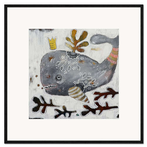 Ingelijste kunstdruk Gray whale, ebb and flow