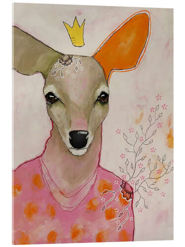 Akrylbilde Deer in a pink sweater