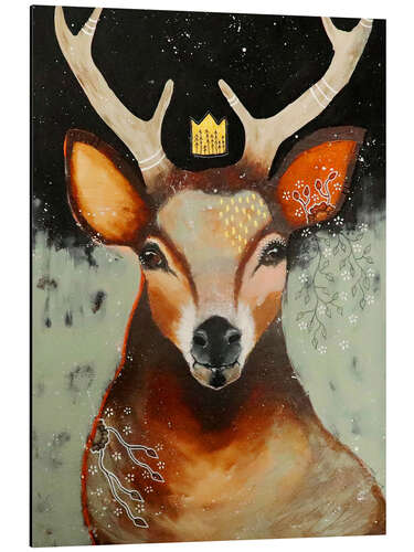 Aluminium print Nature calls the deer