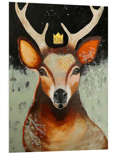 Foam board print Nature calls the deer