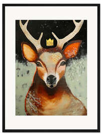 Gerahmter Kunstdruck Die Natur ruft den Hirsch