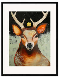 Framed art print Nature calls the deer