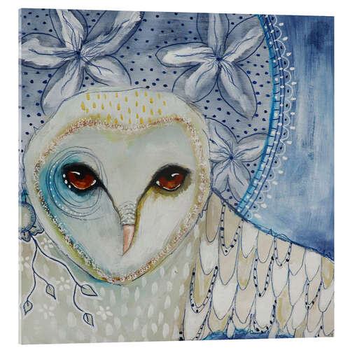 Tableau en verre acrylique Watchful owl