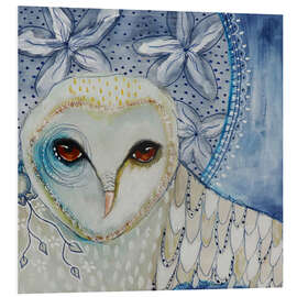 Foam board print Watchful owl