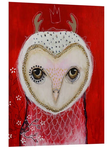 Foam board print Christmas owl