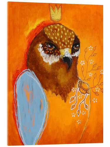 Acrylglasbild Wachsamer Falke