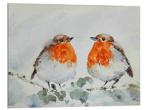 Galleriprint Two fluffy Robins