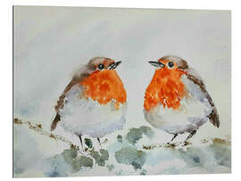 Gallery print Two fluffy Robins