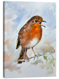 Canvas print The Singing Robin