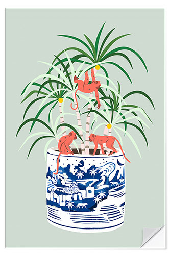 Selvklebende plakat Tropical Bonsai