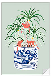 Selvklebende plakat Tropical Bonsai