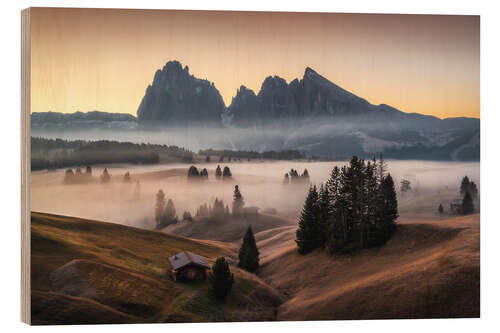 Cuadro de madera Seiser Alm before sunrise II