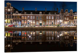 Gallery print Amsterdam canals by night