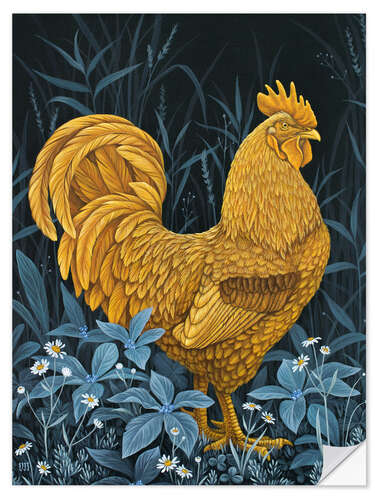 Selvklæbende plakat Golden Rooster