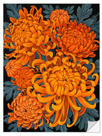 Självhäftande poster Chrysanthemums