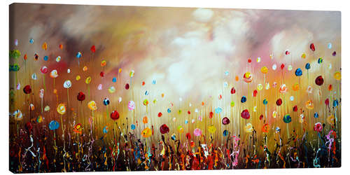 Stampa su tela Abstract Flowers VI