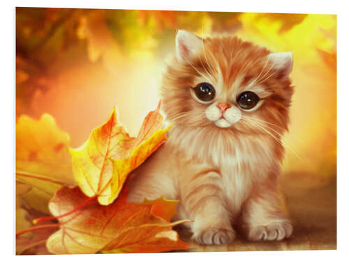 Foam board print Autumn kitty