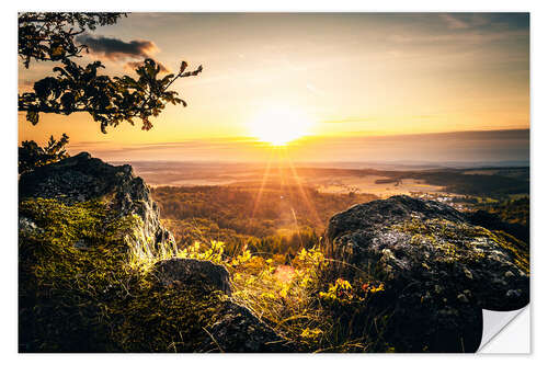 Selvklæbende plakat View of nature, of the sunset