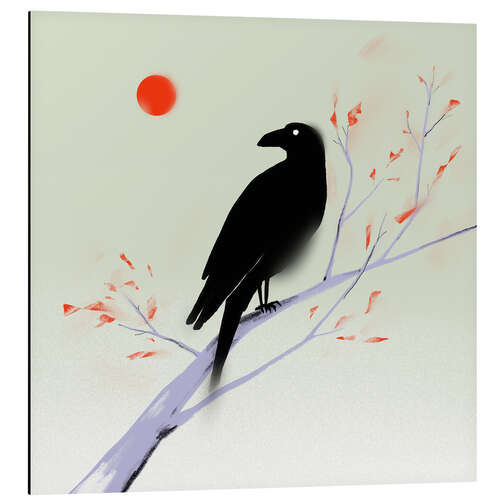 Tableau en aluminium Japanese raven