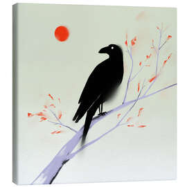 Canvas print Japanese raven