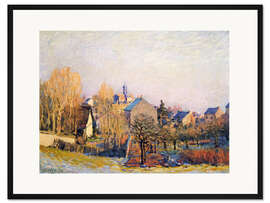 Gerahmter Kunstdruck Frostmorgen in Louveciennes
